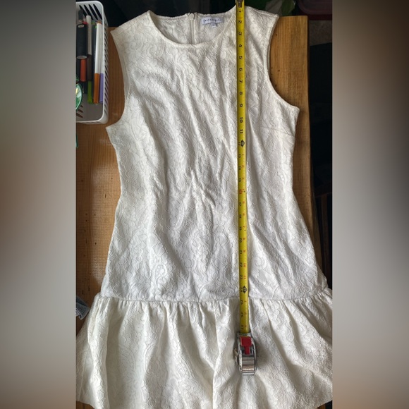 ASOS white lace shift + peplum dress - Picture 6 of 9